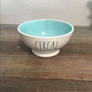 Rae Dunn Cereal Bowl Teal Inside Large Letters
